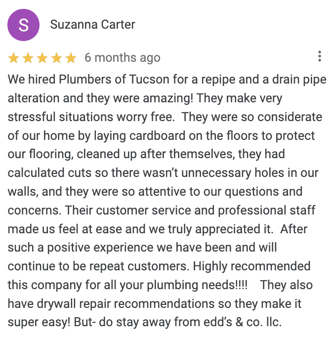 Google Review from Suzanna Carter