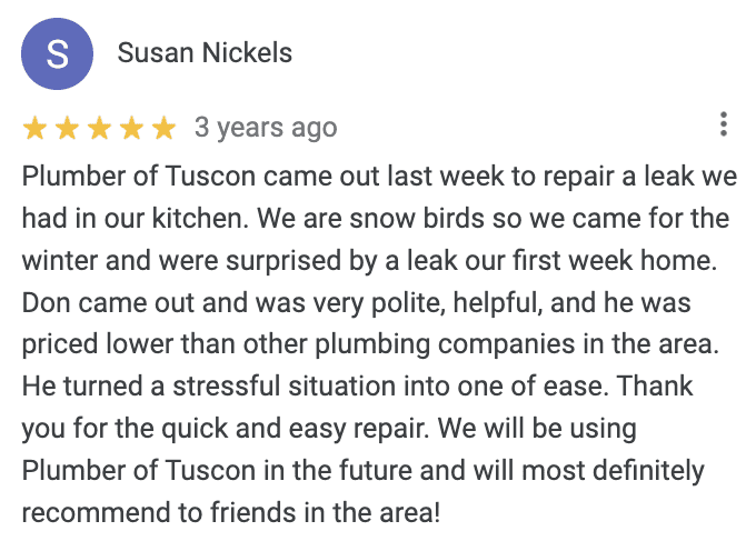 Google Review from Susan Nickels