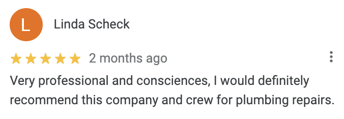 Google Review from Linda Scheck