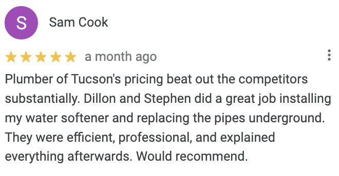 Google Review from Sam Cook
