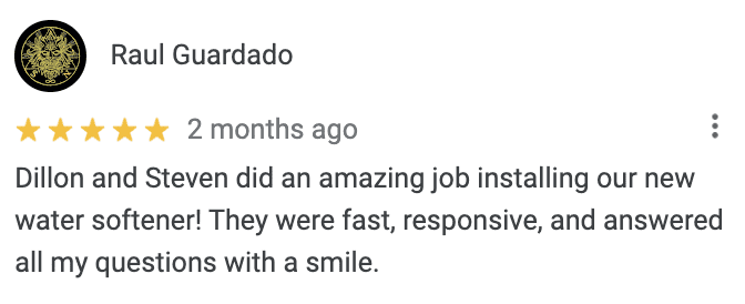 Google Review from Raul Guardado