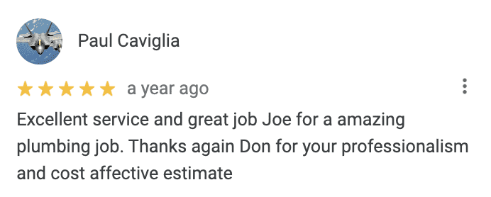 Google Review from Paul Caviglia