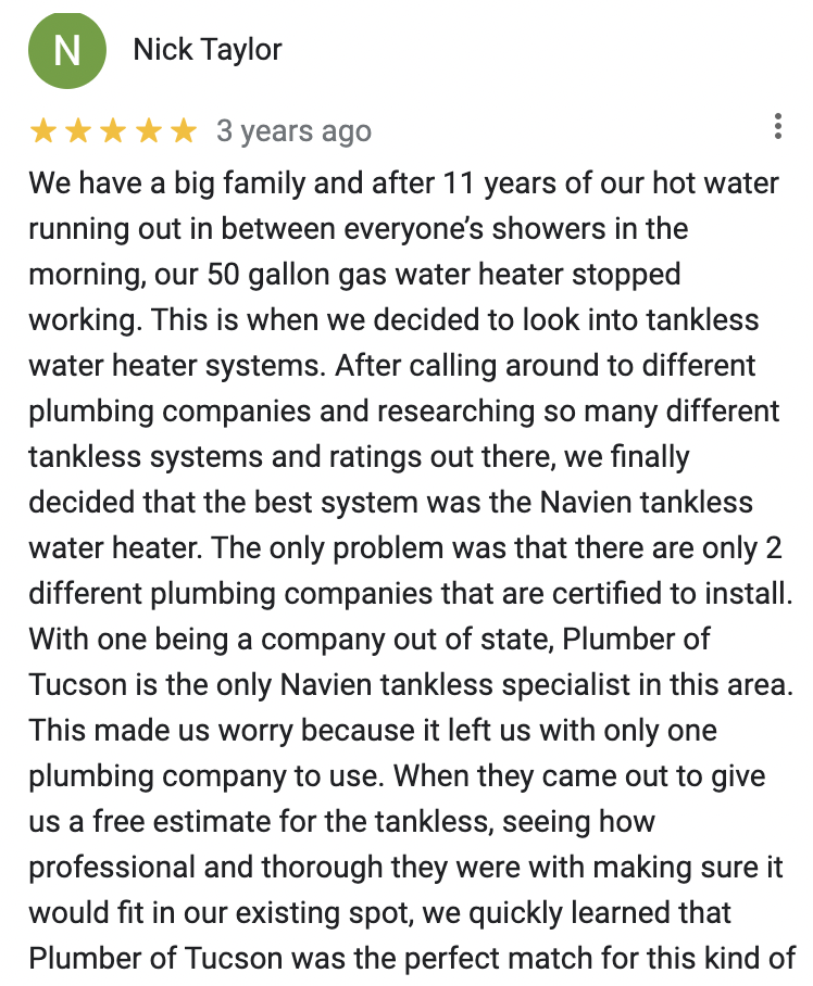 Google Review from Nick Taylor